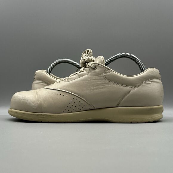 SAS Free Time Walking Shoes Sneakers Womens Size 8.5 Slim Bone Leather Lace Up - Picture 6 of 9